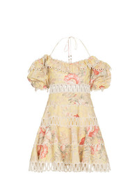 gelbes ausgestelltes Kleid von Zimmermann