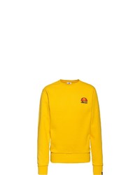 gelbes bedrucktes Fleece-Sweatshirt von Ellesse