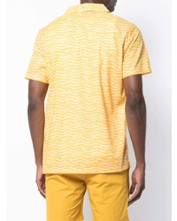 gelbes bedrucktes Kurzarmhemd von Onia
