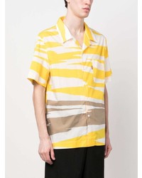 gelbes bedrucktes Kurzarmhemd von Missoni