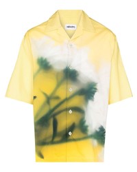 gelbes bedrucktes Kurzarmhemd von Kenzo