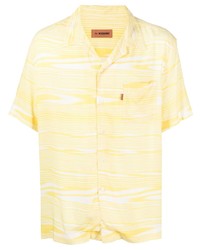 gelbes bedrucktes Kurzarmhemd von Missoni