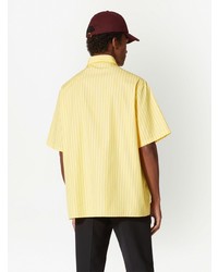 gelbes bedrucktes Kurzarmhemd von Valentino