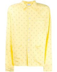 gelbes bedrucktes Langarmhemd von John Elliott