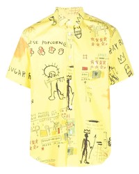 gelbes bedrucktes Langarmhemd von Junya Watanabe