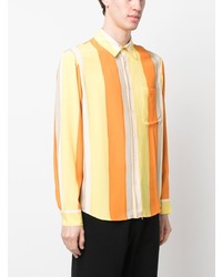 gelbes bedrucktes Langarmhemd von Sandro