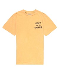 gelbes bedrucktes Langarmshirt von GALLERY DEPT.