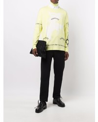 gelbes bedrucktes Langarmshirt von Givenchy