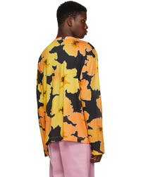 gelbes bedrucktes Langarmshirt von Dries Van Noten