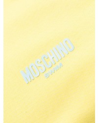 gelbes bedrucktes Polohemd von Moschino