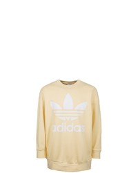 gelbes bedrucktes Sweatshirt von adidas Originals