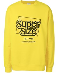 gelbes bedrucktes Sweatshirt von Calvin Klein Jeans Est. 1978