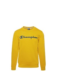gelbes bedrucktes Sweatshirt von Champion