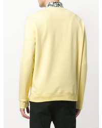 gelbes bedrucktes Sweatshirt von MSGM