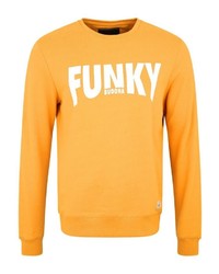 gelbes bedrucktes Sweatshirt von Funky Buddha