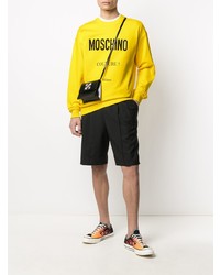 gelbes bedrucktes Sweatshirt von Moschino