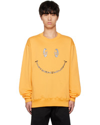 gelbes bedrucktes Sweatshirt von Mastermind Japan