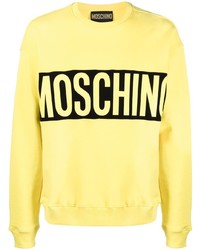 gelbes bedrucktes Sweatshirt von Moschino