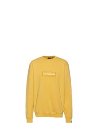 gelbes bedrucktes Sweatshirt von Napapijri