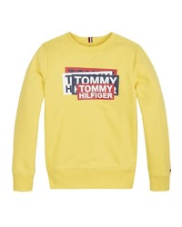 gelbes bedrucktes Sweatshirt von Tommy Hilfiger