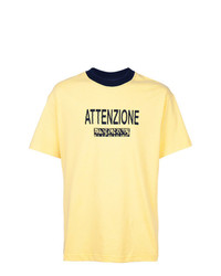gelbes bedrucktes T-Shirt mit einem Rundhalsausschnitt von Bethany Williams