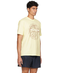 gelbes bedrucktes T-Shirt mit einem Rundhalsausschnitt von Botter