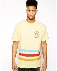 gelbes bedrucktes T-Shirt mit einem Rundhalsausschnitt von Dickies