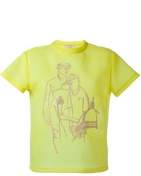 gelbes bedrucktes T-Shirt mit einem Rundhalsausschnitt von Emilio Pucci
