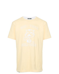 gelbes bedrucktes T-Shirt mit einem Rundhalsausschnitt von GUILD PRIME