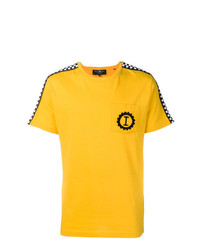 gelbes bedrucktes T-Shirt mit einem Rundhalsausschnitt von Hydrogen