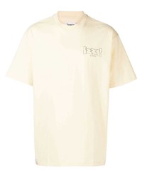 gelbes bedrucktes T-Shirt mit einem Rundhalsausschnitt von Izzue
