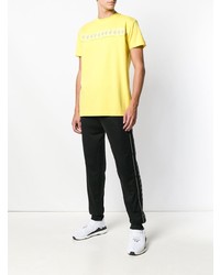 gelbes bedrucktes T-Shirt mit einem Rundhalsausschnitt von Kappa Kontroll