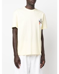 gelbes bedrucktes T-Shirt mit einem Rundhalsausschnitt von JW Anderson