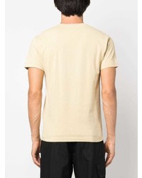 gelbes bedrucktes T-Shirt mit einem Rundhalsausschnitt von Stone Island