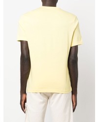 gelbes bedrucktes T-Shirt mit einem Rundhalsausschnitt von Blauer