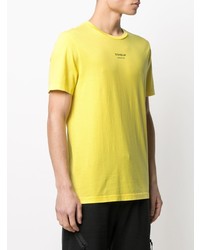 gelbes bedrucktes T-Shirt mit einem Rundhalsausschnitt von Dondup