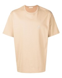 gelbes bedrucktes T-Shirt mit einem Rundhalsausschnitt von Mastermind World