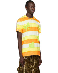 gelbes bedrucktes T-Shirt mit einem Rundhalsausschnitt von Collina Strada