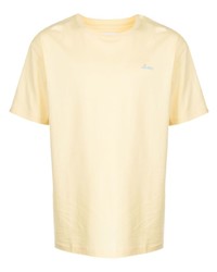 gelbes bedrucktes T-Shirt mit einem Rundhalsausschnitt von Off Duty