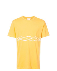 gelbes bedrucktes T-Shirt mit einem Rundhalsausschnitt von Onia