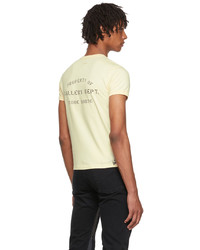 gelbes bedrucktes T-Shirt mit einem Rundhalsausschnitt von Lanvin