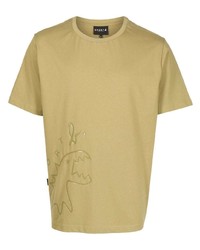 gelbes bedrucktes T-Shirt mit einem Rundhalsausschnitt von SPORT b. by agnès b.