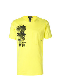 gelbes bedrucktes T-Shirt mit einem Rundhalsausschnitt von Stone Island Shadow Project