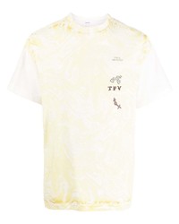 gelbes bedrucktes T-Shirt mit einem Rundhalsausschnitt von Toga