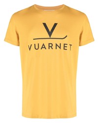 gelbes bedrucktes T-Shirt mit einem Rundhalsausschnitt von Vuarnet