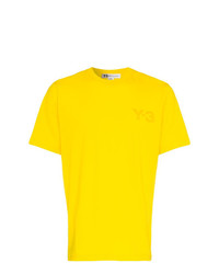gelbes bedrucktes T-Shirt mit einem Rundhalsausschnitt von Y-3