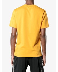 gelbes bedrucktes T-Shirt mit einem Rundhalsausschnitt von Kenzo