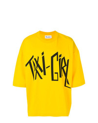 gelbes bedrucktes T-Shirt mit einem Rundhalsausschnitt von Études