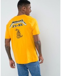 gelbes bedrucktes T-shirt von Asos