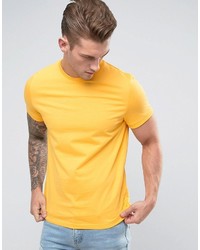 gelbes bedrucktes T-shirt von Asos